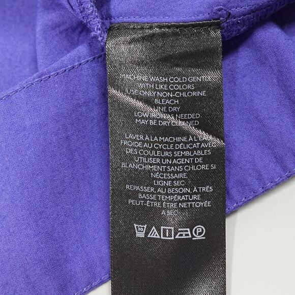 By Anthropologie Flutter Sleeve Blouse XS‎ Purple Lace Cropped - Picture 5 of 11